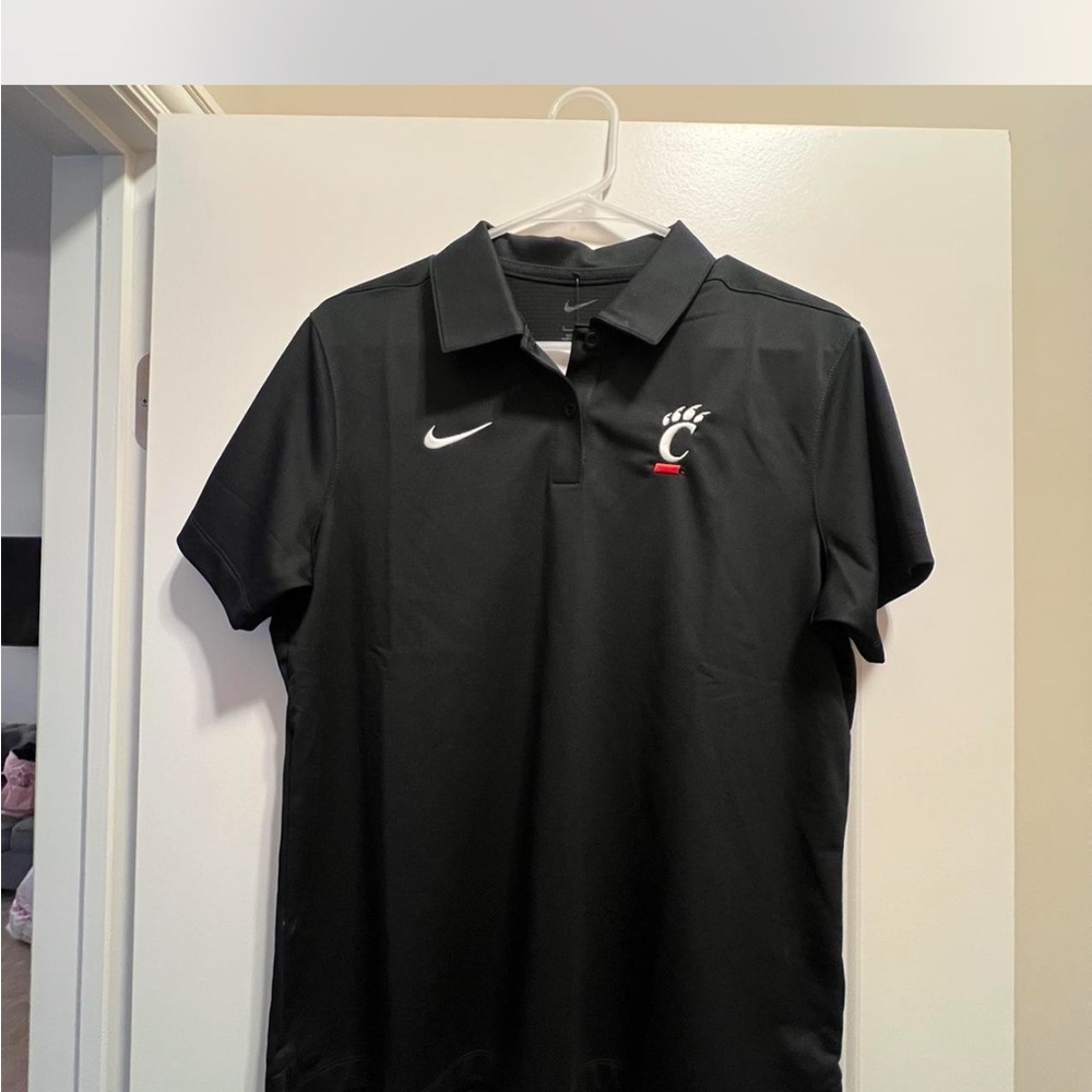 Nike University of Cincinnati Black Polo Shirt Big12
